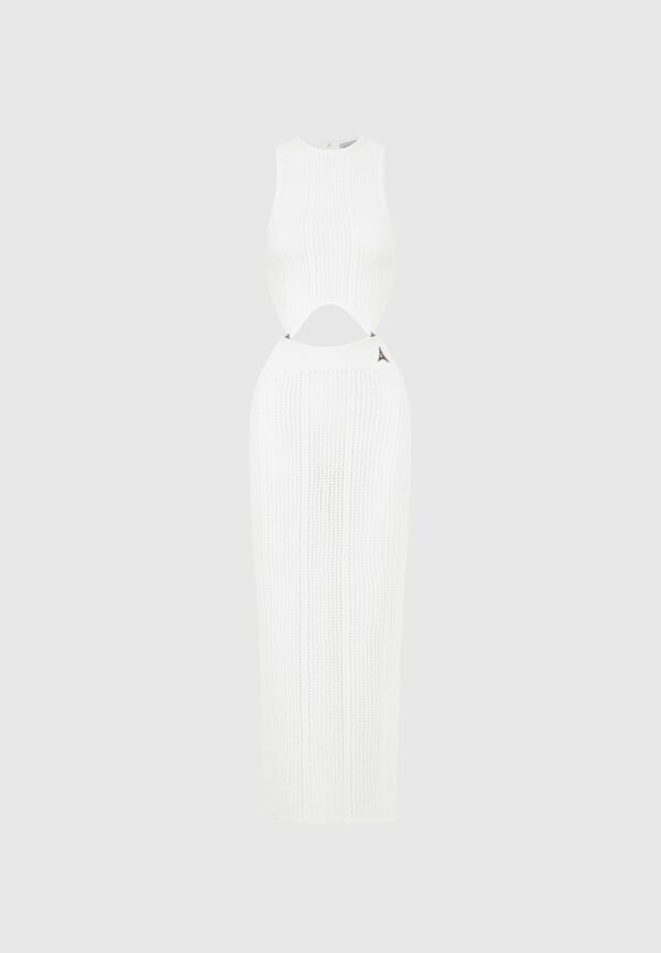 2-In-1 Knitted Midaxi Dress - White - Image 10