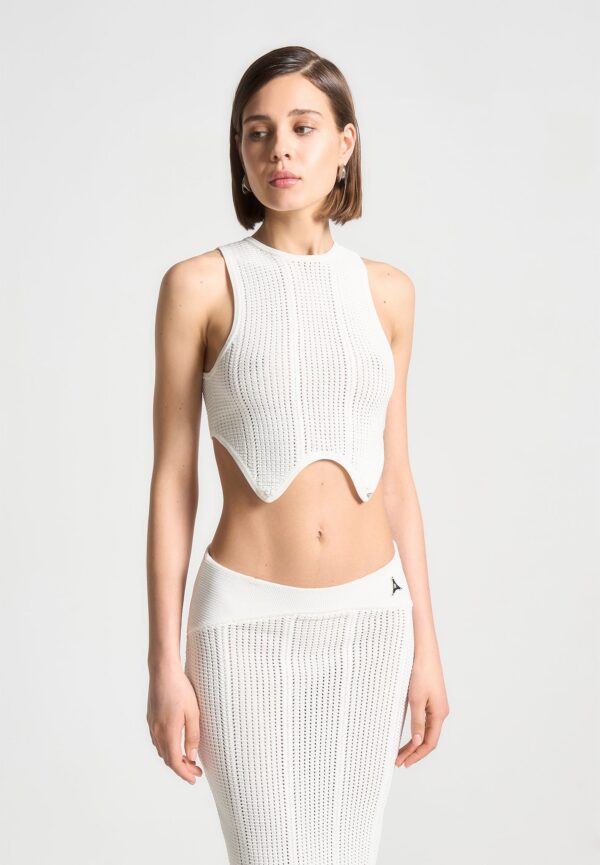 2-In-1 Knitted Midaxi Dress - White - Image 2