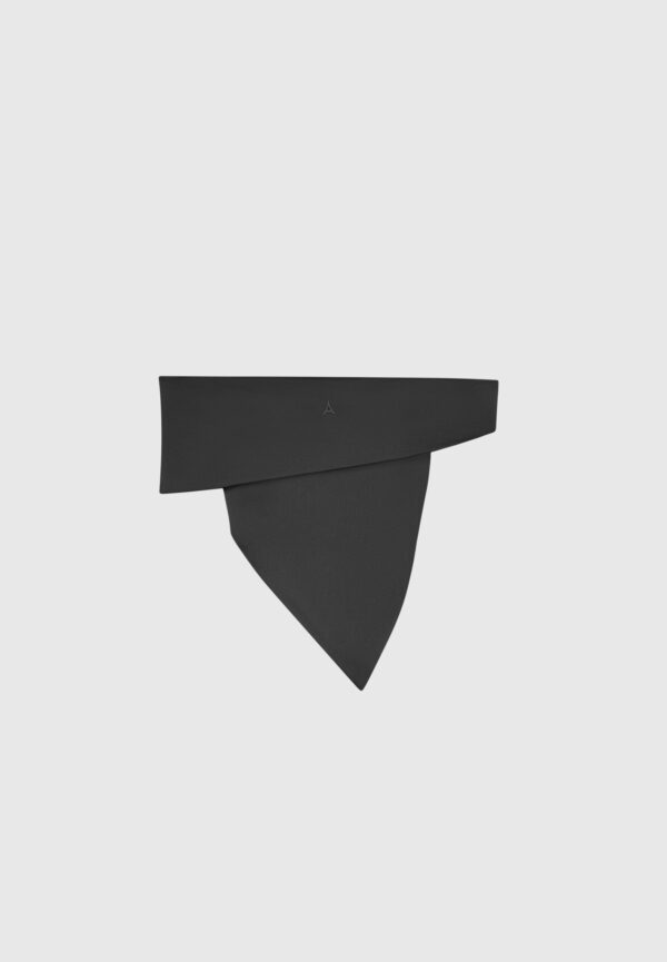Angled Hem Bardot Top - Black - Image 5