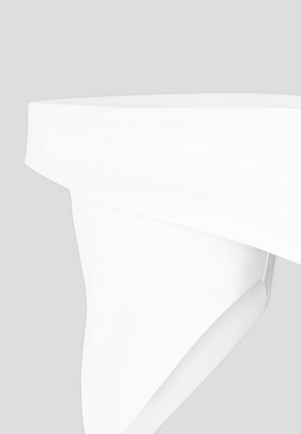 Angled Hem Bardot Top - Off White - Image 7