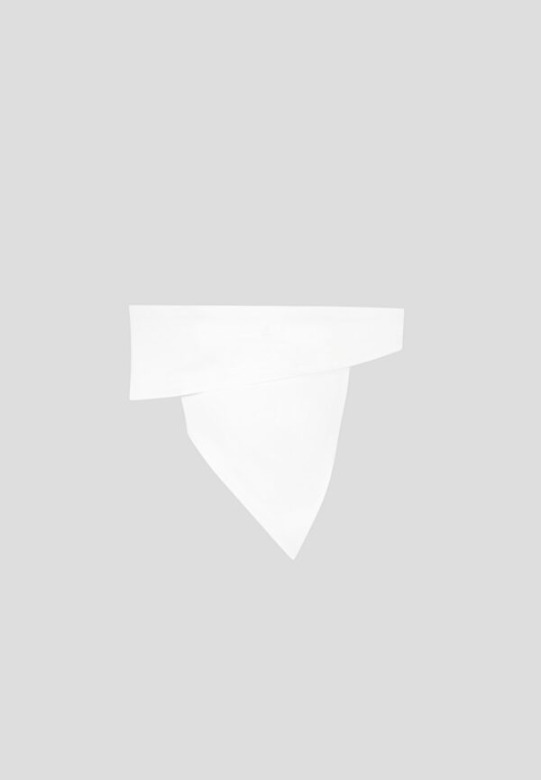 Angled Hem Bardot Top - Off White - Image 6