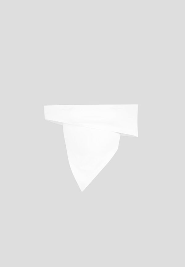 Angled Hem Bardot Top - Off White - Image 5
